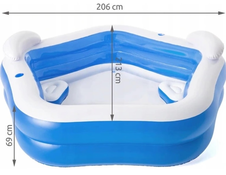 Bestway 54153 Family Fun 213 x 207 x 69 cm 2